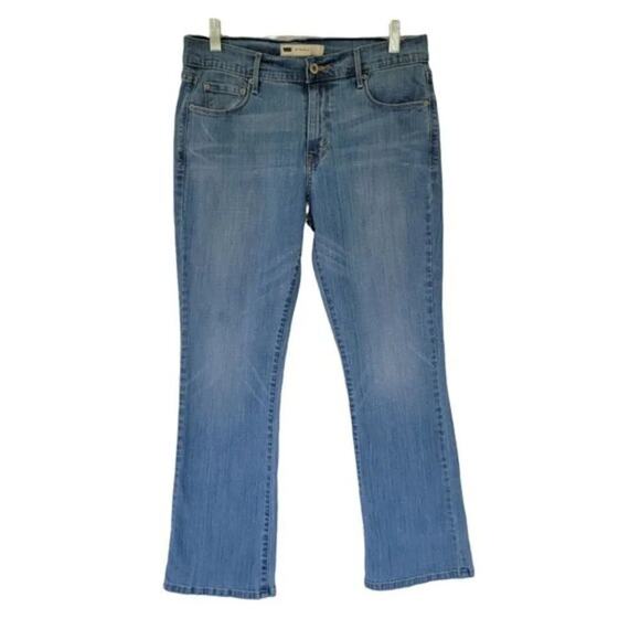 Levis Bootcut Jeans Womens Size 10 Blue Mid Rise Stretch Denim Classic Pockets - Picture 1 of 11